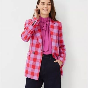 Ann Taylor checkered blazer